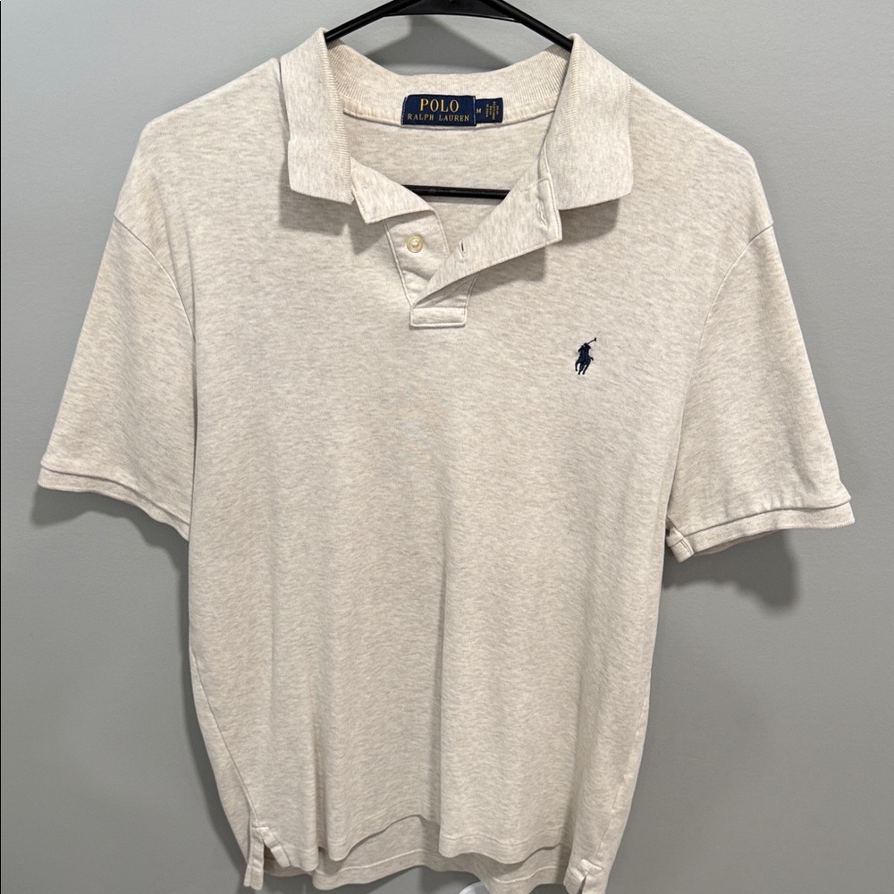 Polo by Ralph Lauren Men's Cream Polo Shirt